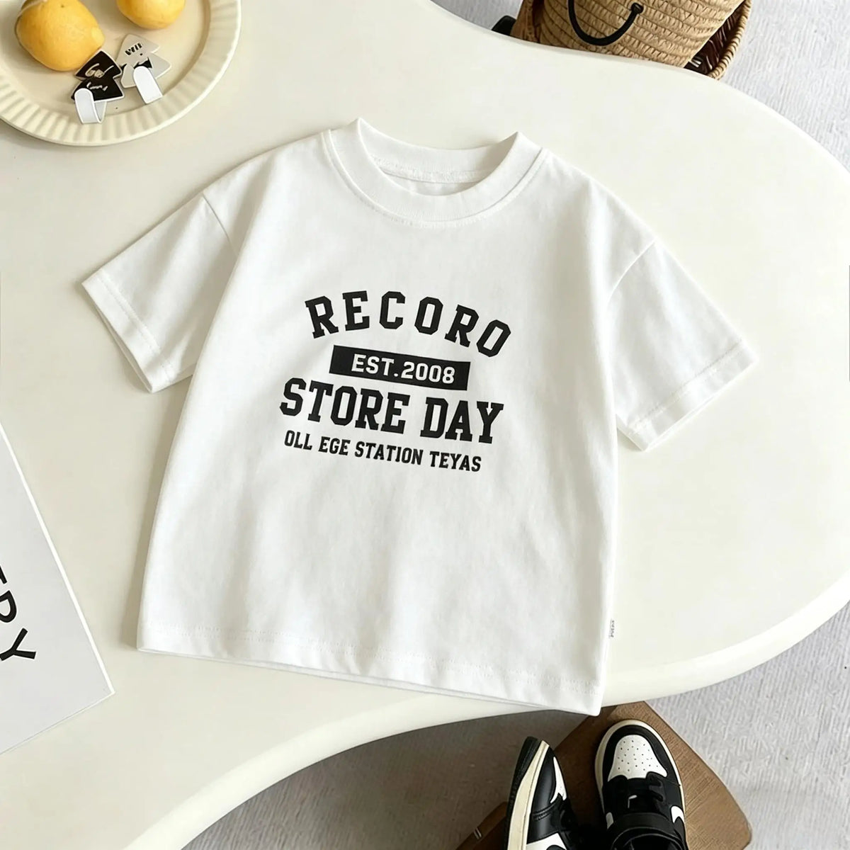 Children Daily Wear Tees Short Sleeve T Shirt 2 Pcs Summer Casual Cotton Top Baby Boys Girls 9M-6T Apparel Kid Clothing Pullover