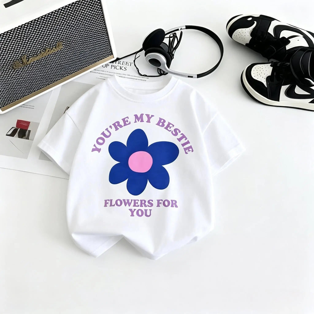 Little Boys Girls Summer Clothing Kid Crew Neck Short Sleeve T Shirt Cotton Material Thin Fabric Apparel Fashion Children Tops