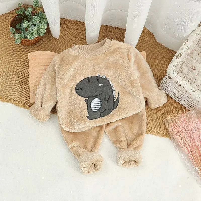 Children's Pajama Sets Bear Tops + Pants 2Pcs Kids Pajamas Winter Girl Clothing Sets 2 To 6Years Children Clothes Boys Sleepwear