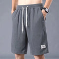 Lce Silk Shorts Men's Thin Sports Cropped Pants Loose Straight Leg Cool Breathable New Fashion Trend Casual XL-XXXL