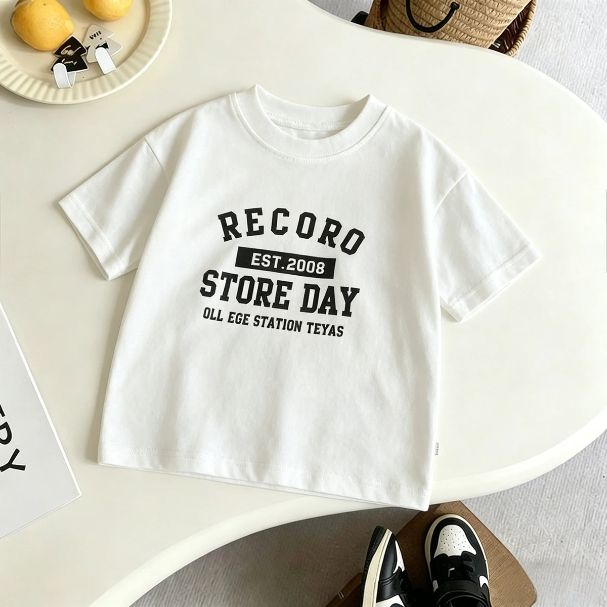 Children Daily Wear Tees Short Sleeve T Shirt 2 Pcs Summer Casual Cotton Top Baby Boys Girls 9M-6T Apparel Kid Clothing Pullover