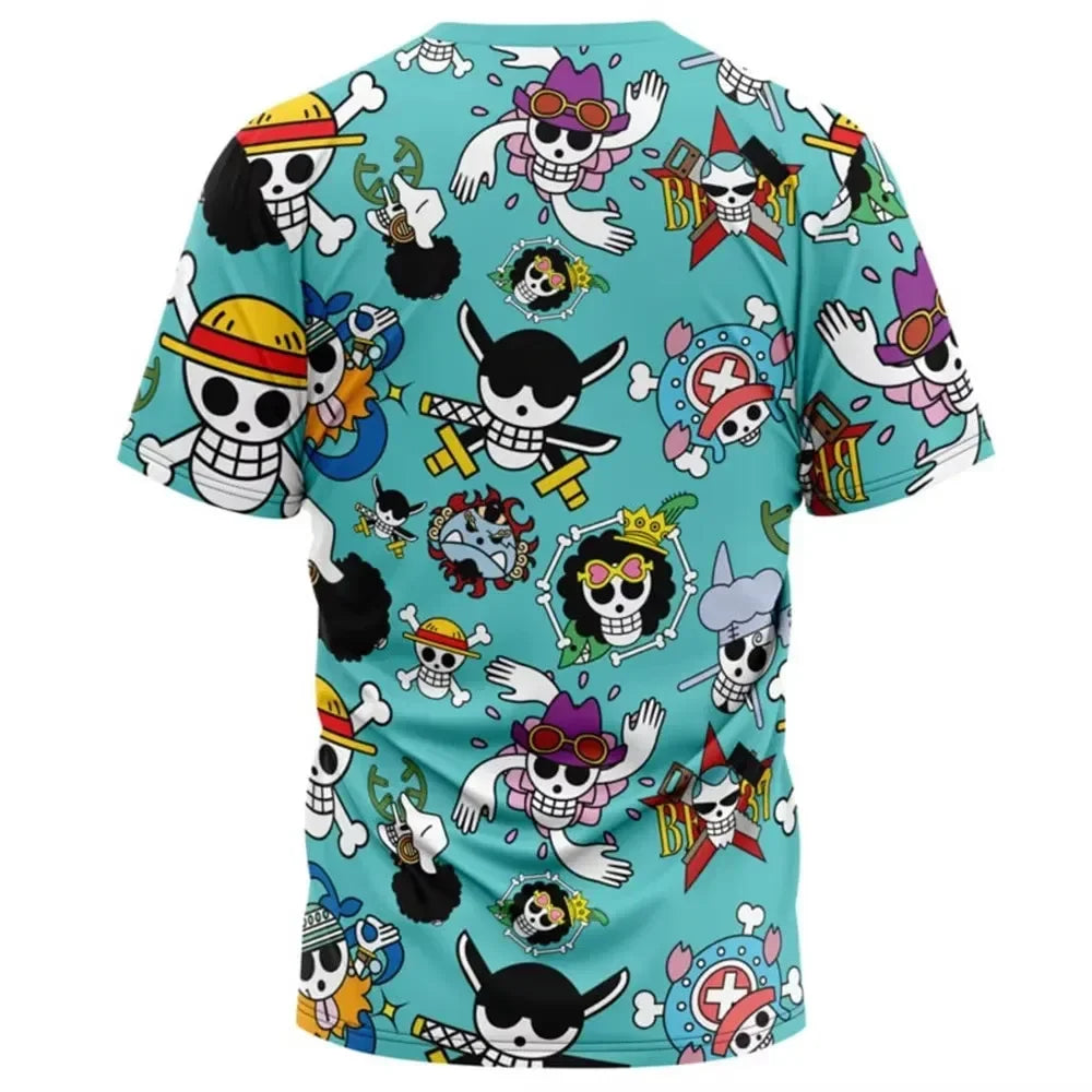 Children's Clothing, Anime"One Piece"Luffy Kids T-Shirt, Boys' Apparel, Children's T-Shirts, Short-Sleeve Tops, Fashion T-Shirts