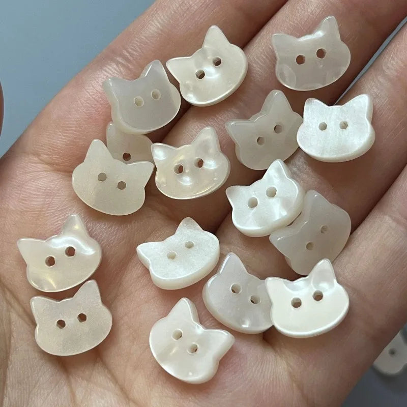Black Kitten Buttons for DIY Crafts Kids Clothing Decoration Japanese Style Shirts Sweaters Skirts DIY Apparel Sewing Buttons