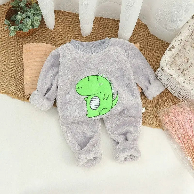 Children's Pajama Sets Bear Tops + Pants 2Pcs Kids Pajamas Winter Girl Clothing Sets 2 To 6Years Children Clothes Boys Sleepwear