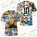 2026 New Arrival One Piece Japanese Anime T-shirt Zoro 3D Printed Kids Top Street Comic Apparel Men's Soccer Sports Short-Sleeve