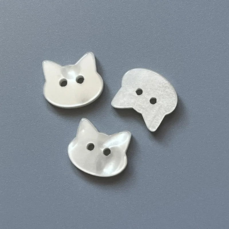 Black Kitten Buttons for DIY Crafts Kids Clothing Decoration Japanese Style Shirts Sweaters Skirts DIY Apparel Sewing Buttons