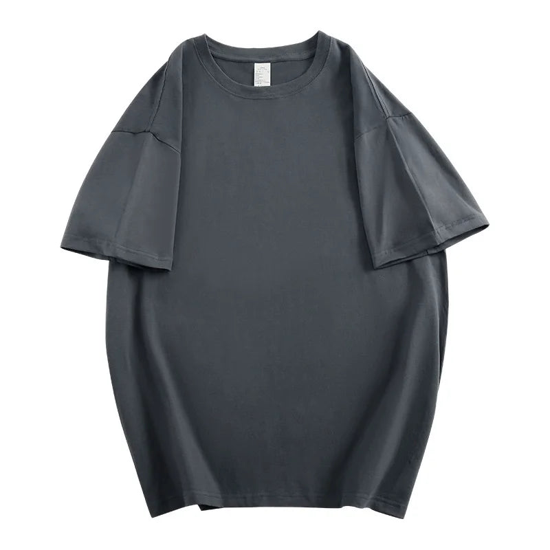 WAVLATII Oversized Summer T Shirts for Women Men Brown Casual Female Korean Streetwear Tees Unisex Basic Solid Young Cool Tops