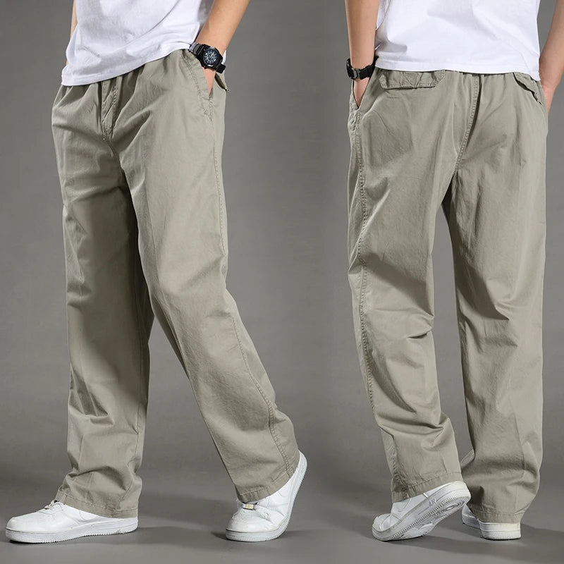 Men's Cargo Pants Summer Spring Cotton Work Wear New In Large  Casual Climbing Joggers Sweatpants Hombre Autumn Trousers