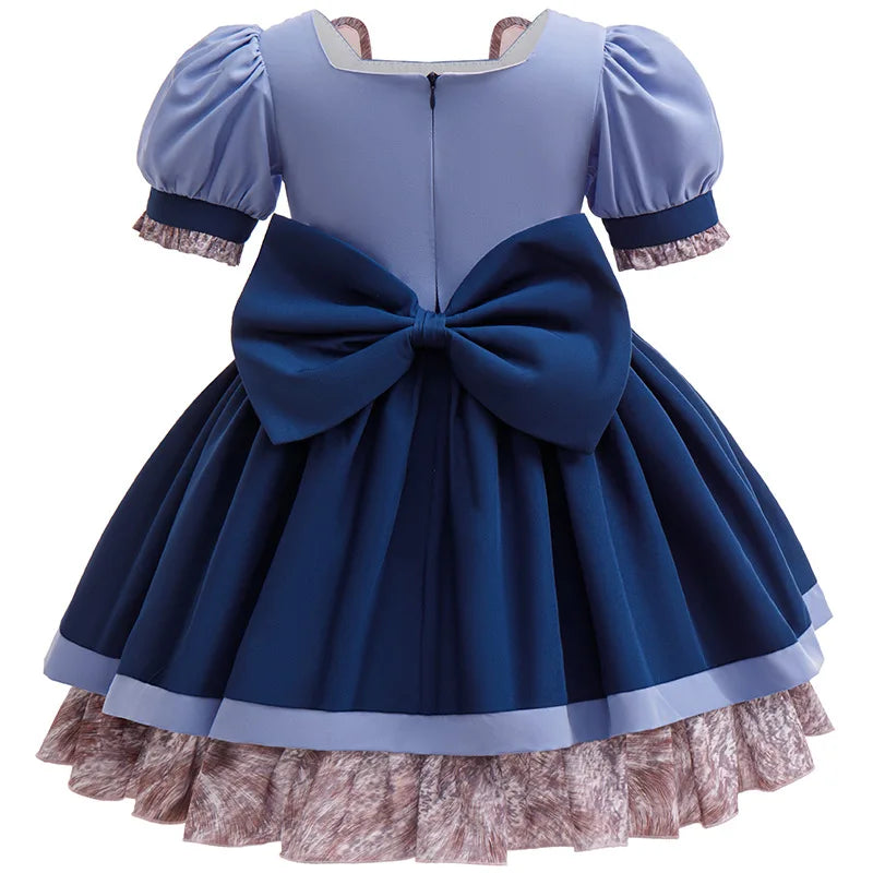 2026 Brave Bunny Adventure Judy Cosplay Costume Girls Zoo 2 Carnival Role Play Clothing Rabbit Officer Uniform Dress Kid Apparel