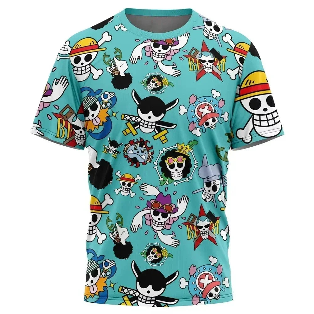 Children's Clothing, Anime"One Piece"Luffy Kids T-Shirt, Boys' Apparel, Children's T-Shirts, Short-Sleeve Tops, Fashion T-Shirts