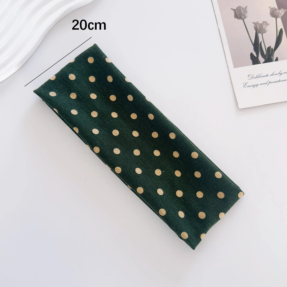 Women's yoga elastic headband with polka dots, autumn fashion makeup headband, hair accessories, sports and fitness headband