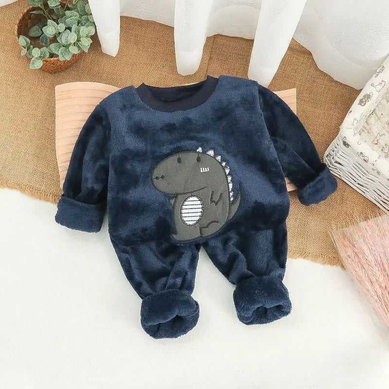 Children's Pajama Sets Bear Tops + Pants 2Pcs Kids Pajamas Winter Girl Clothing Sets 2 To 6Years Children Clothes Boys Sleepwear