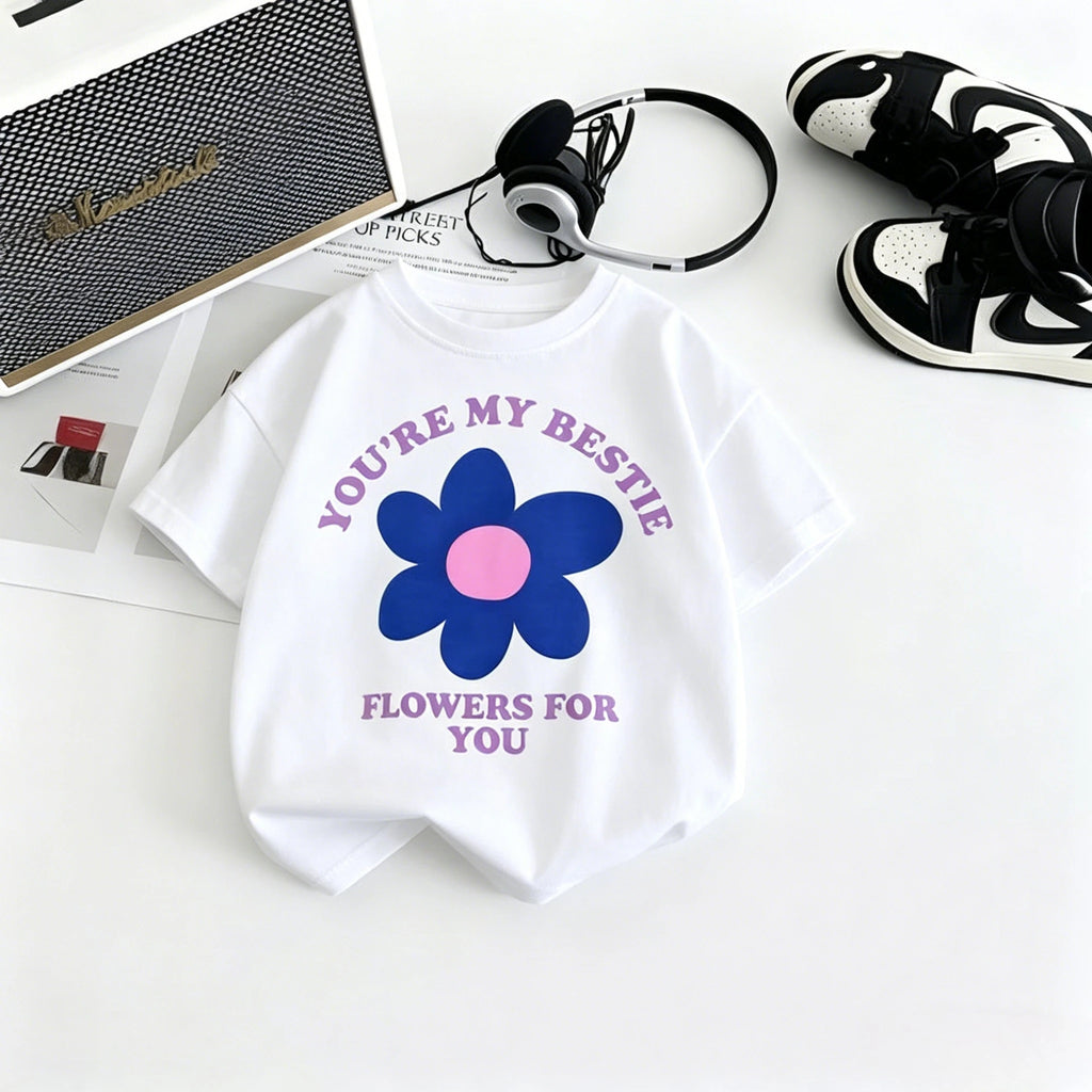 Little Boys Girls Summer Clothing Kid Crew Neck Short Sleeve T Shirt Cotton Material Thin Fabric Apparel Fashion Children Tops